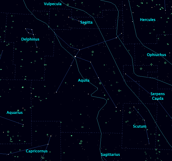<Clickable Map of constellation Aquila>