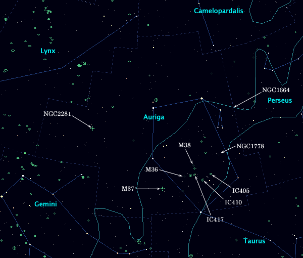 <Clickable Map of constellation Auriga>