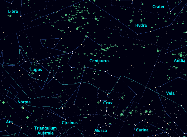 <Clickable Map of constellation Centaurus>