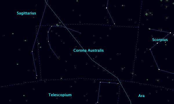 <Clickable Map of constellation Corona Australis>