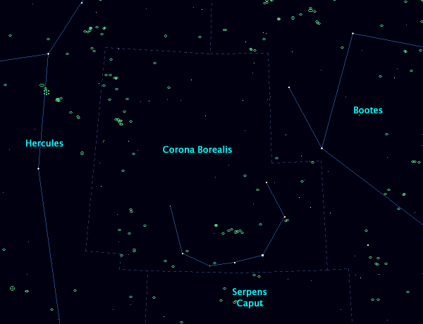 <Clickable Map of constellation Corona Borealis>