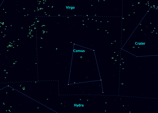 <Clickable Map of constellation Corvus>