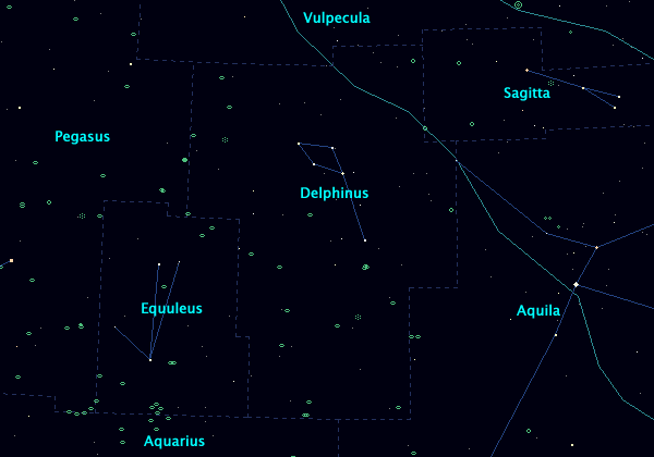 <Clickable Map of constellation Delphinus>