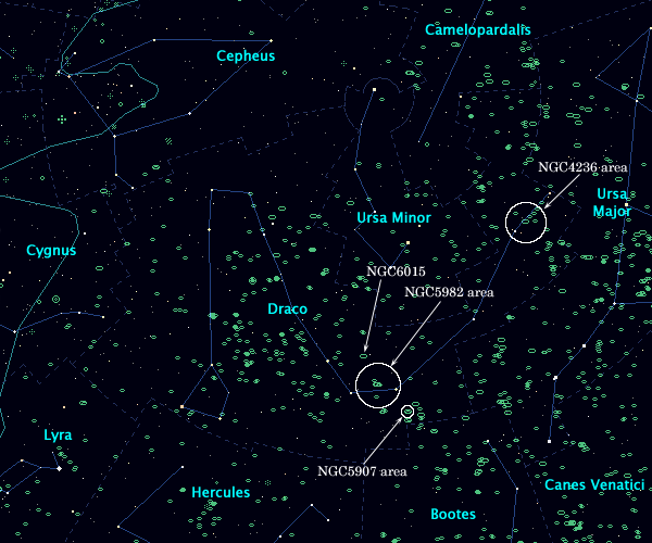 <Clickable Map of constellation Draco>