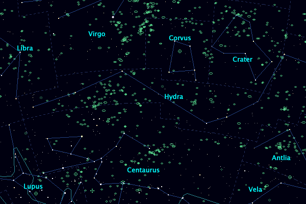 <Clickable Map of constellation Hydra (Eastern Part)>