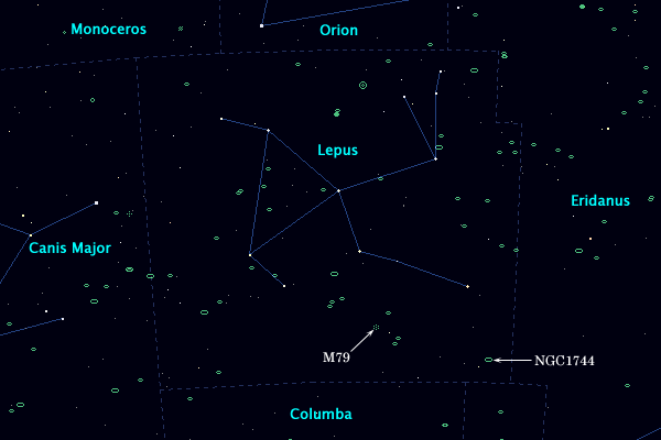 <Clickable Map of constellation Lepus>