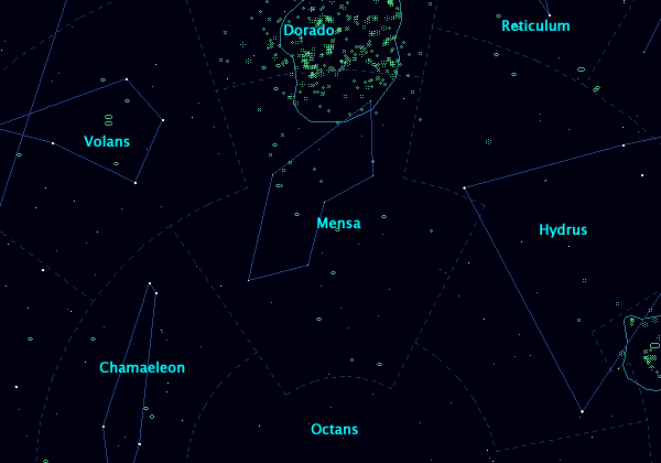 <Clickable Map of constellation Mensa>