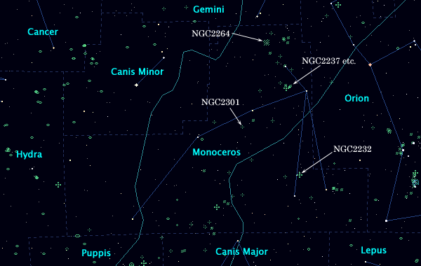 <Clickable Map of constellation Monoceros>
