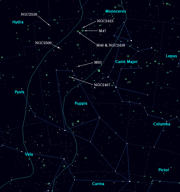 <Clickable Map of constellation Puppis>