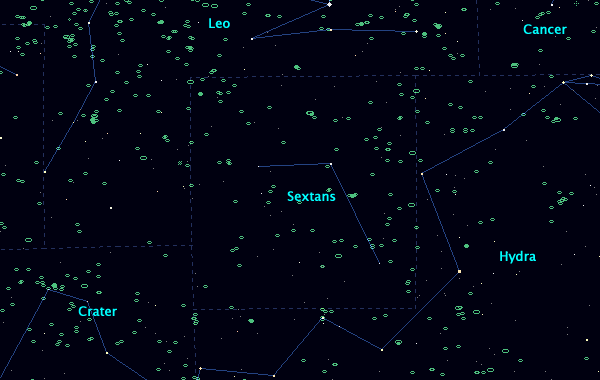 <Clickable Map of constellation Sextans>