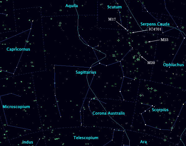<Clickable Map of constellation Sagittarius>