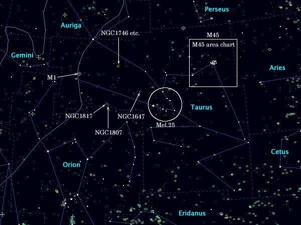 <Clickable Map of constellation Taurus>