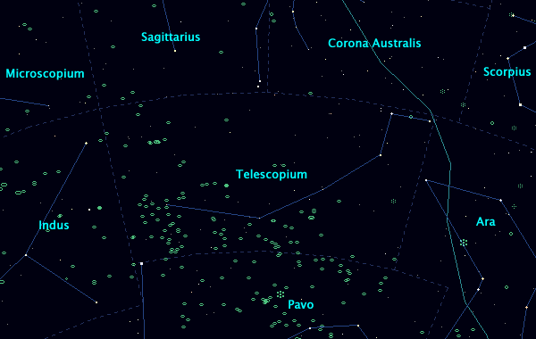 <Clickable Map of constellatoin Telescopium>