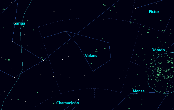 <Clickable Map of constellation Volans>